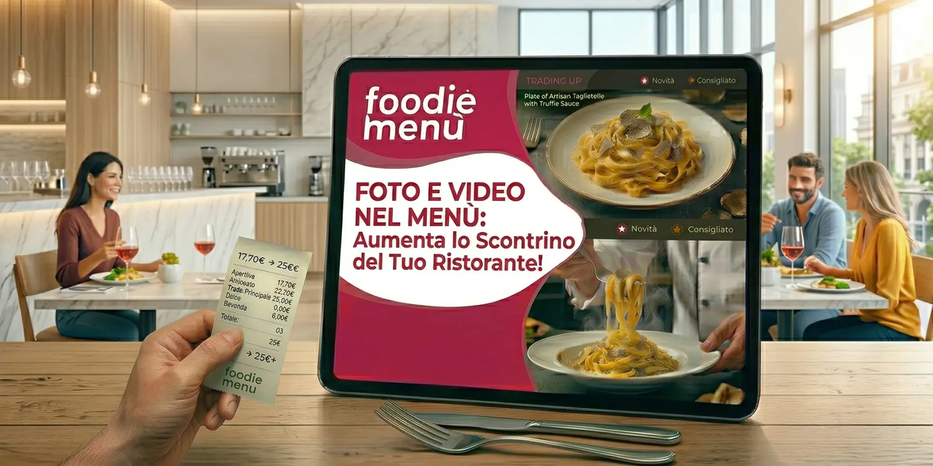 Foto e video nel menù digitale