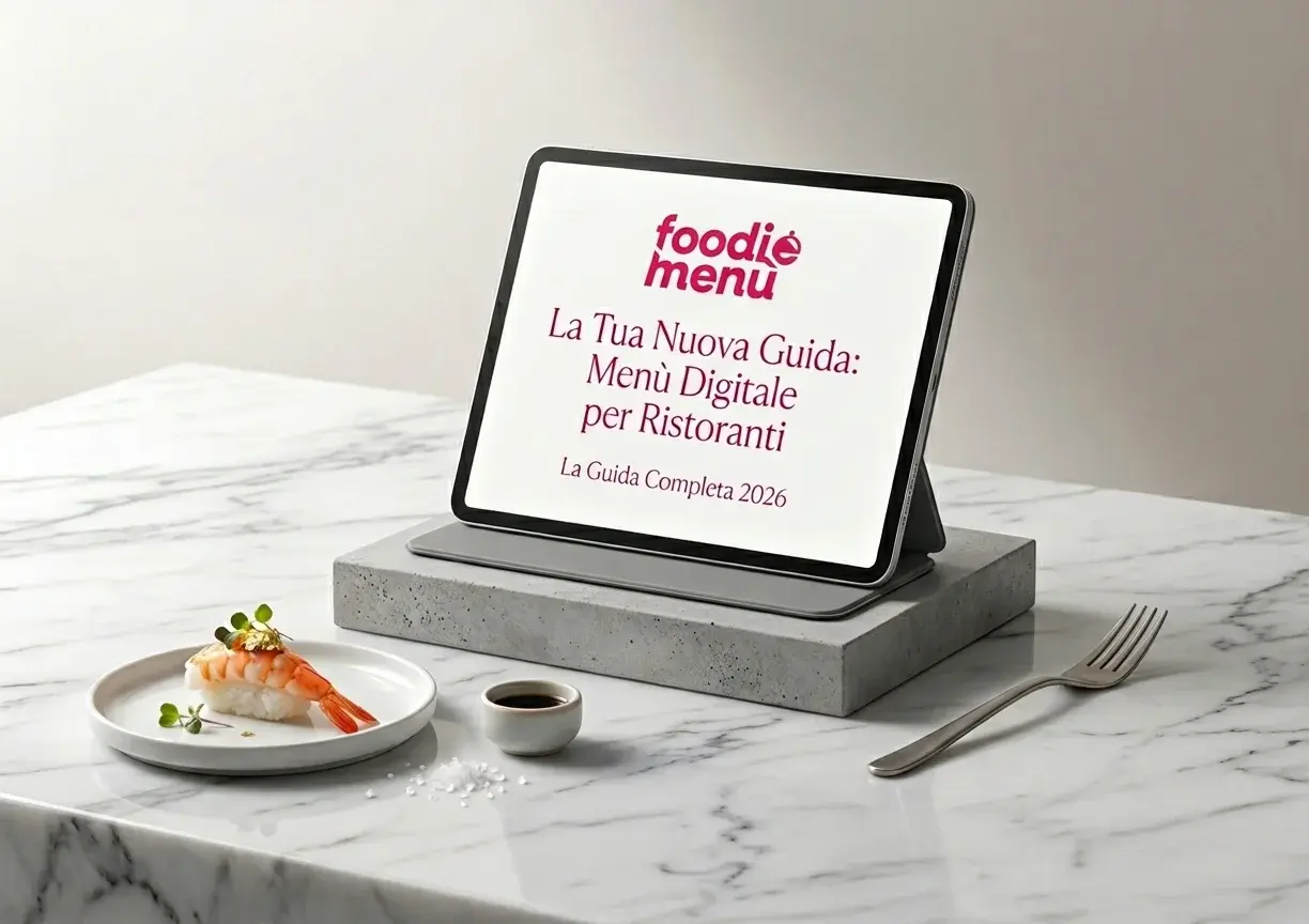 Menù digitale per ristoranti con QR code su smartphone